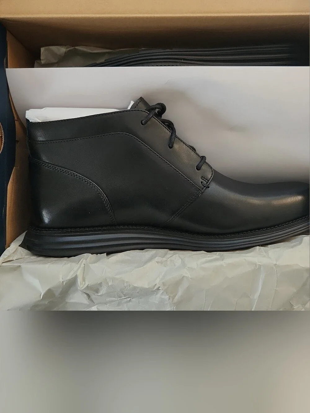 Cole Haan Black Leather Chukka Boots